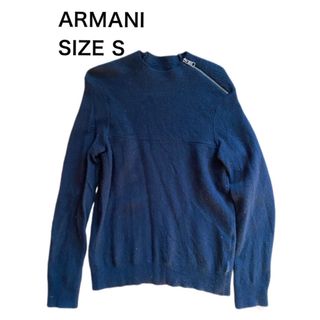 アルマーニエクスチェンジ(ARMANI EXCHANGE)のA/X アルマーニエクスチェンジ ニット セーター 肩ジップ ブラックS(ニット/セーター)