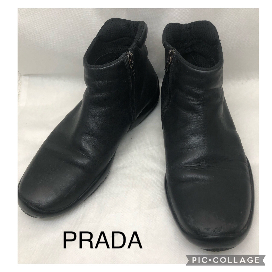 PRADA(プラダ)のPRADAプラダスポーツ　サイドジップ　レザーブーツ　26.5cm  メンズの靴/シューズ(ブーツ)の商品写真