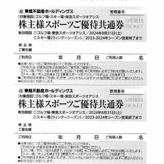 東急不動産 株主スポーツ優待共通券 2枚(その他)