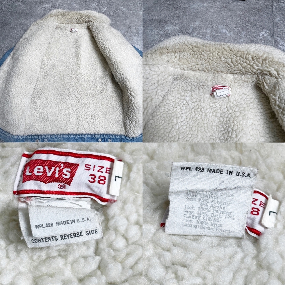 Levi's(リーバイス)の70's～ Levi's 71608 0213 デニムボアジャケット USA製 オレンジタブ メンズのジャケット/アウター(Gジャン/デニムジャケット)の商品写真