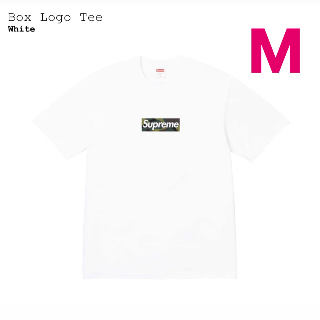 Supreme box logo tee white MTシャツ/カットソー(半袖/袖なし)