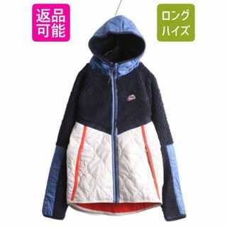 ナイキ(NIKE)のナイキ インシュレイティッド ウィンター フーディ ジャケット メンズ S 古着 NIKE パイル フリース 中綿 キルティング ナイロン パーカー(ブルゾン)