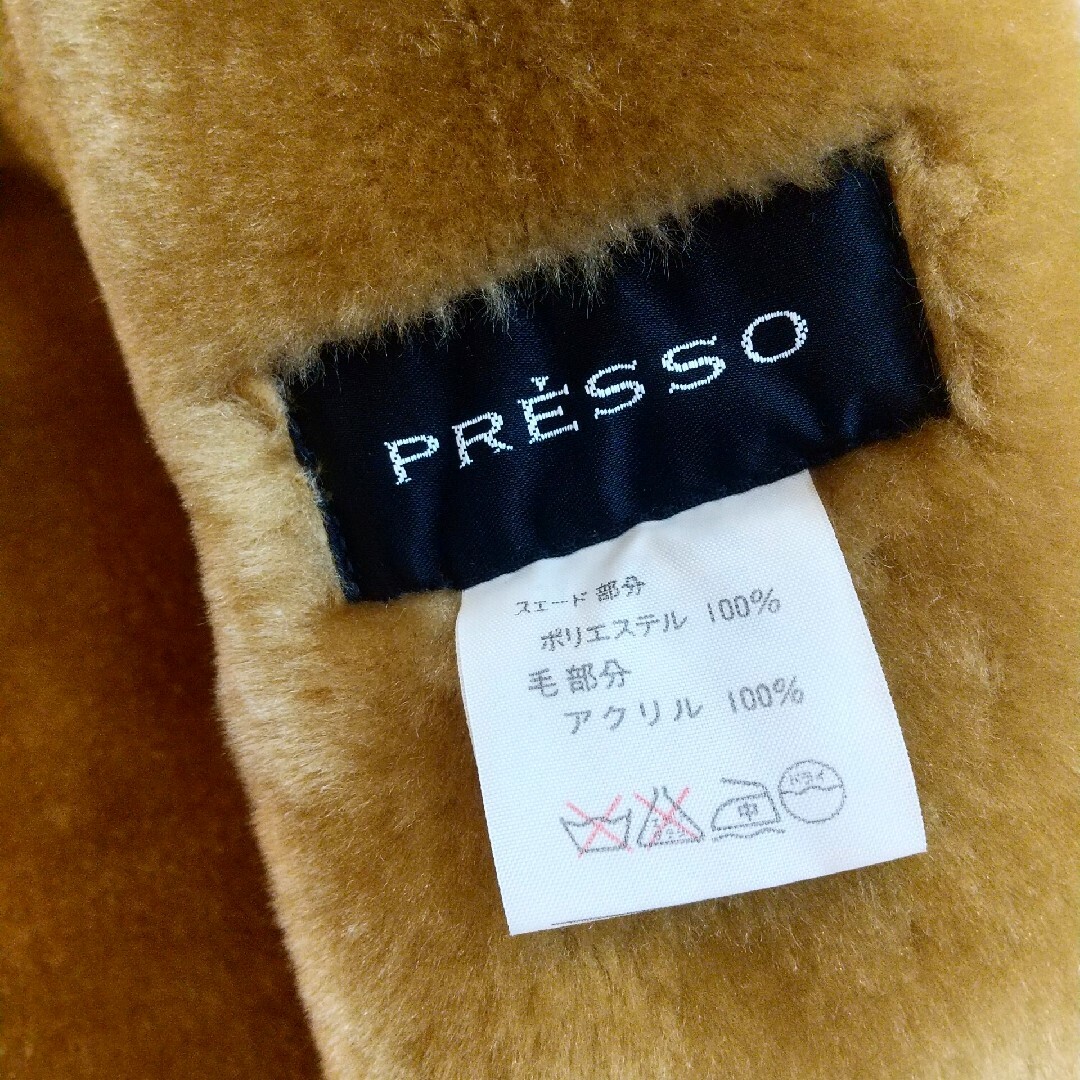 PRESSO ムートン ジャケット 暖かいアウター ベージュ レディースのジャケット/アウター(ムートンコート)の商品写真