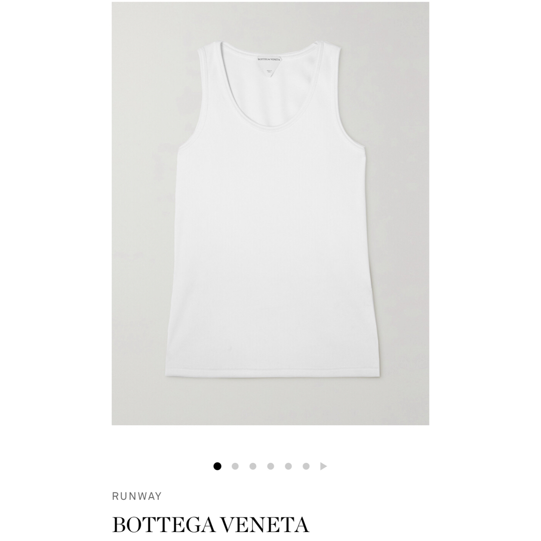 BOTTEGA VENETA ボッテガ　タンクトップ xs ホワイトフィービー