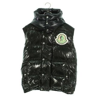 モンクレール(MONCLER)のモンクレールジーニアス  SKIN GILET バックスタッズロゴデカワッペンナイロンダウンベスト メンズ 1(ダウンベスト)