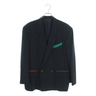 コムデギャルソンオムプリュス(COMME des GARCONS HOMME PLUS)のコムデギャルソンオムプリュス  PJ-05100S AD1988ウールギャバカラーパイピングダブルジャケット メンズ S(その他)