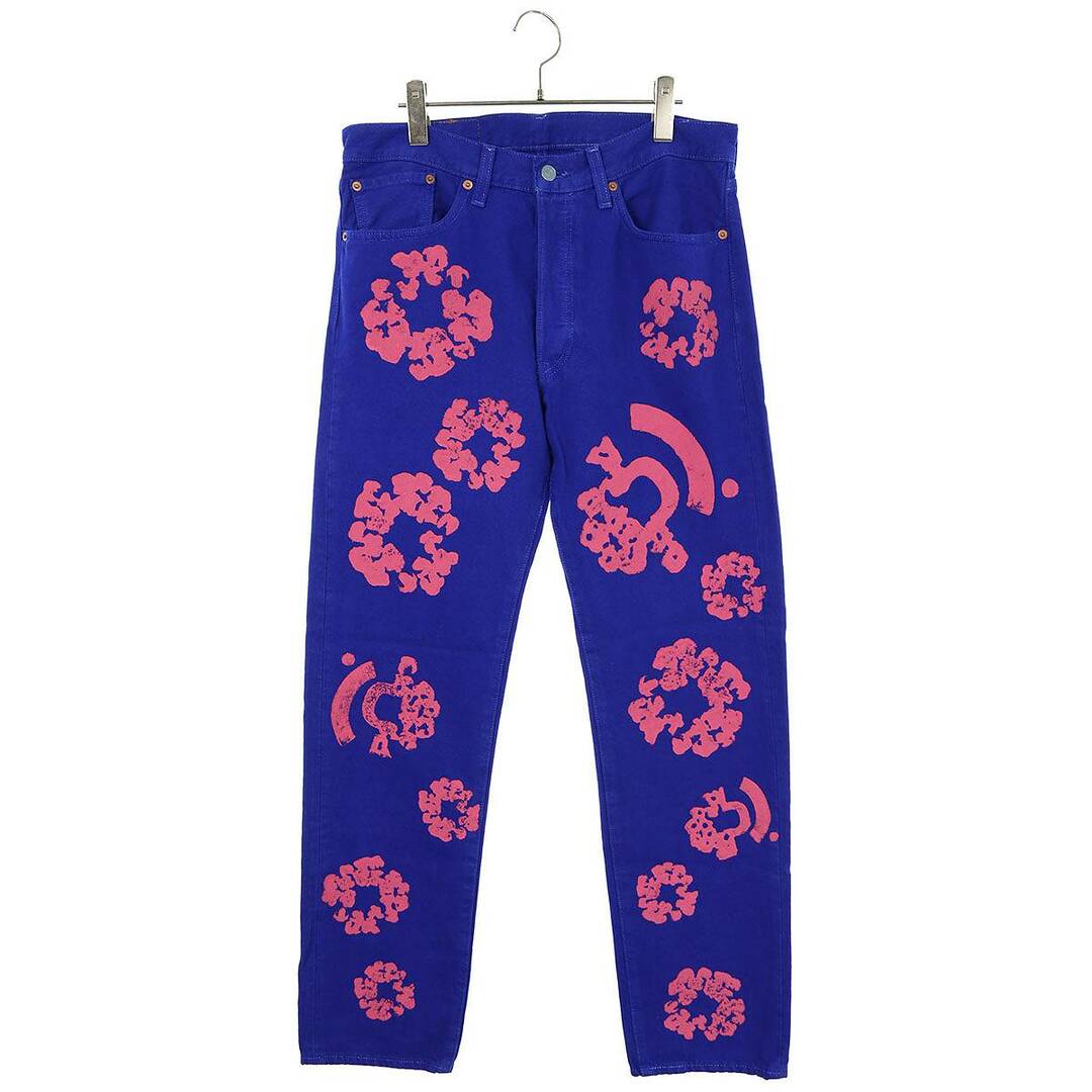 デニムティアーズ DENIM TEARS  Cotton Wreath Jeans フラワー刺繍ボタンフライデニムパンツ メンズ 33インチ メンズのパンツ(デニム/ジーンズ)の商品写真