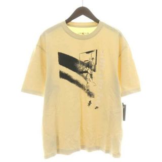 ナイキ(NIKE)のNIKE JORDAN BRAND Tシャツ カットソー L ベージュ 黒 白(Tシャツ/カットソー(半袖/袖なし))