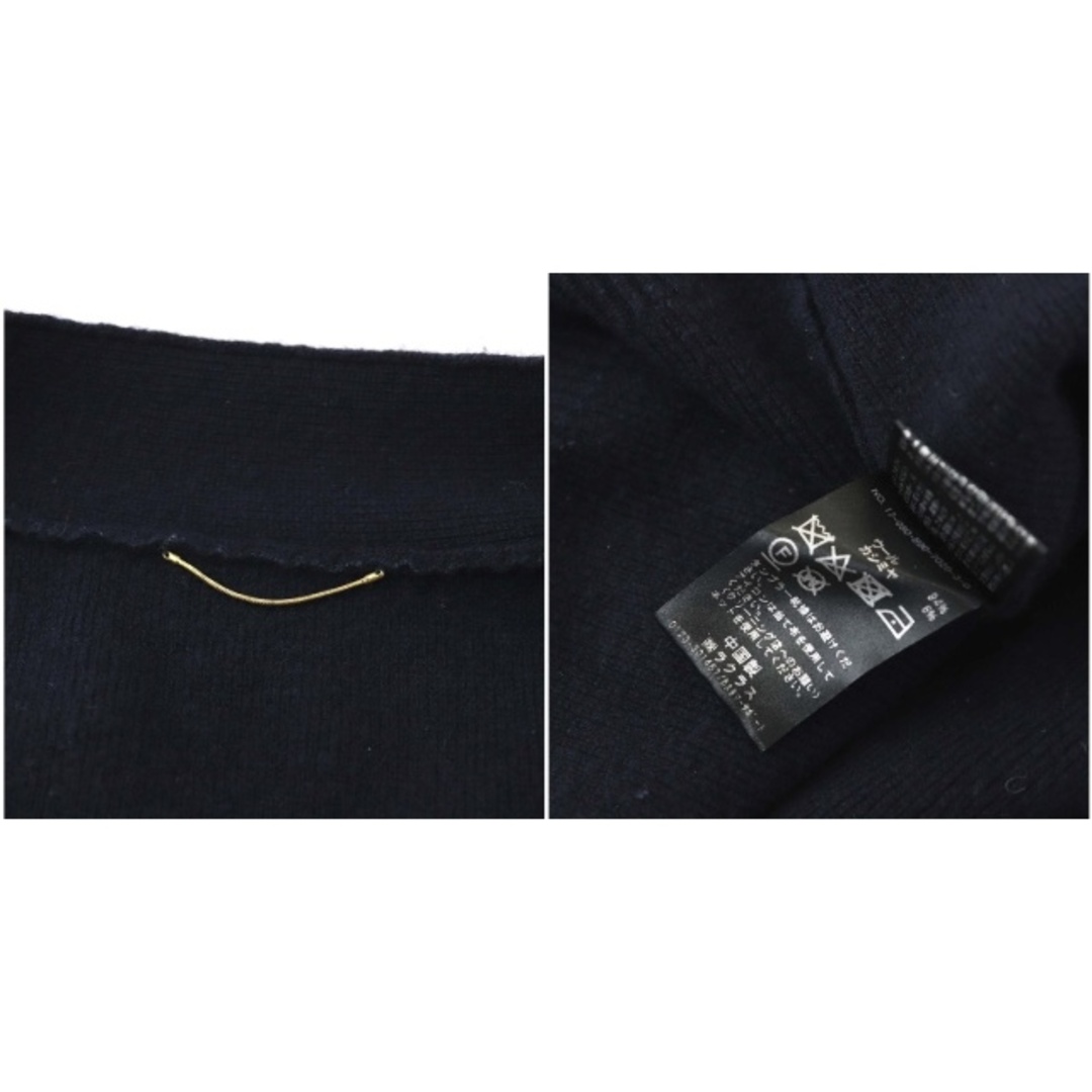 DEUXIEME CLASSE(ドゥーズィエムクラス)のドゥーズィエムクラス ミドルゲージKNIT ニット セーター Vネック 長袖 紺 レディースのトップス(ニット/セーター)の商品写真
