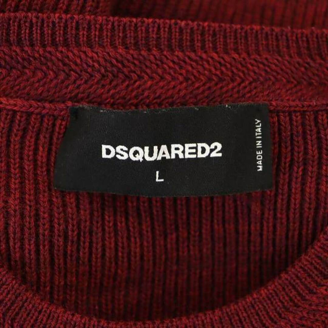 DSQUARED2(ディースクエアード)のディースクエアード クルーネックリブニット セーター 長袖 S75HA0750 レディースのトップス(ニット/セーター)の商品写真