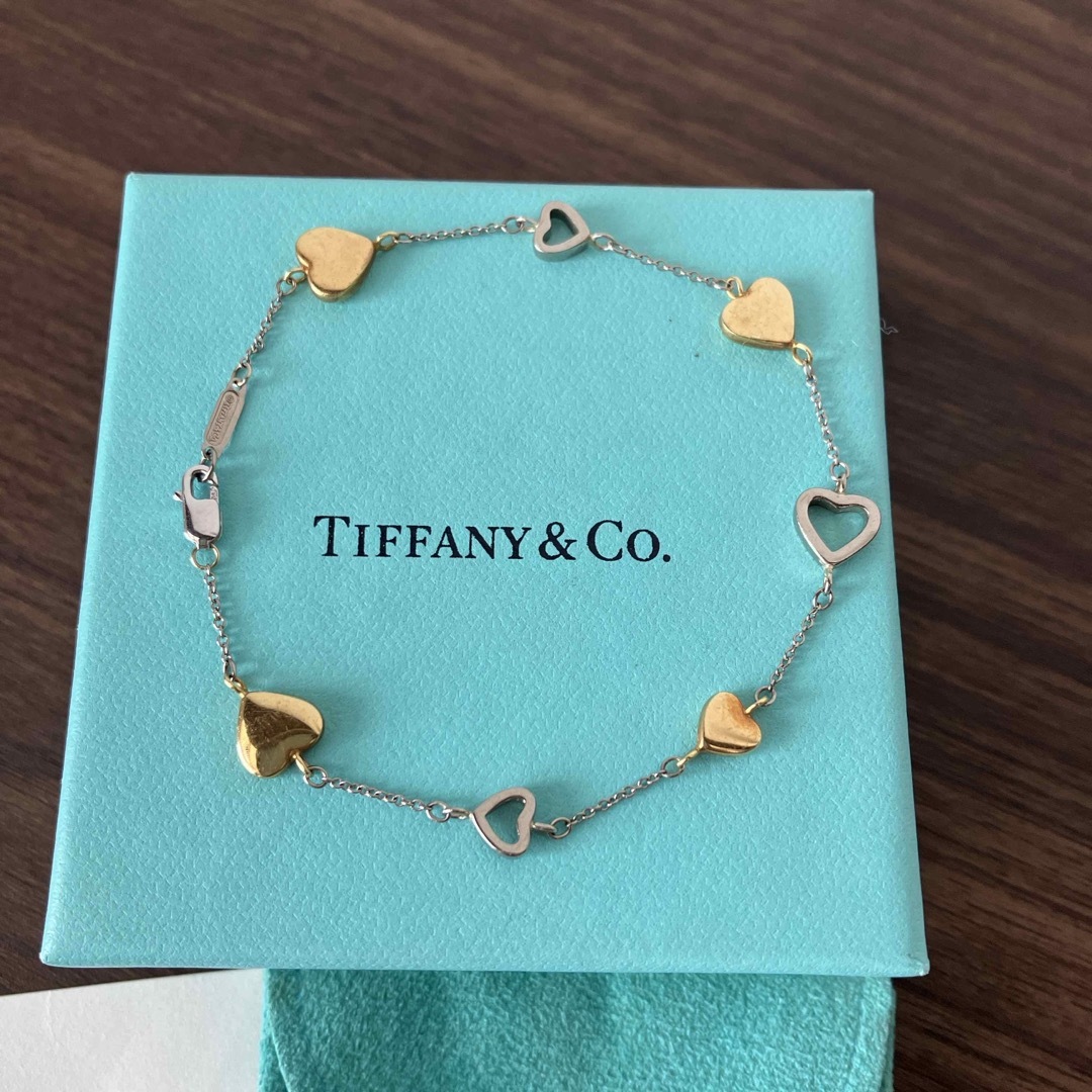 Tiffany & Co. - ティファニー オープンハートブレスレット K18の通販