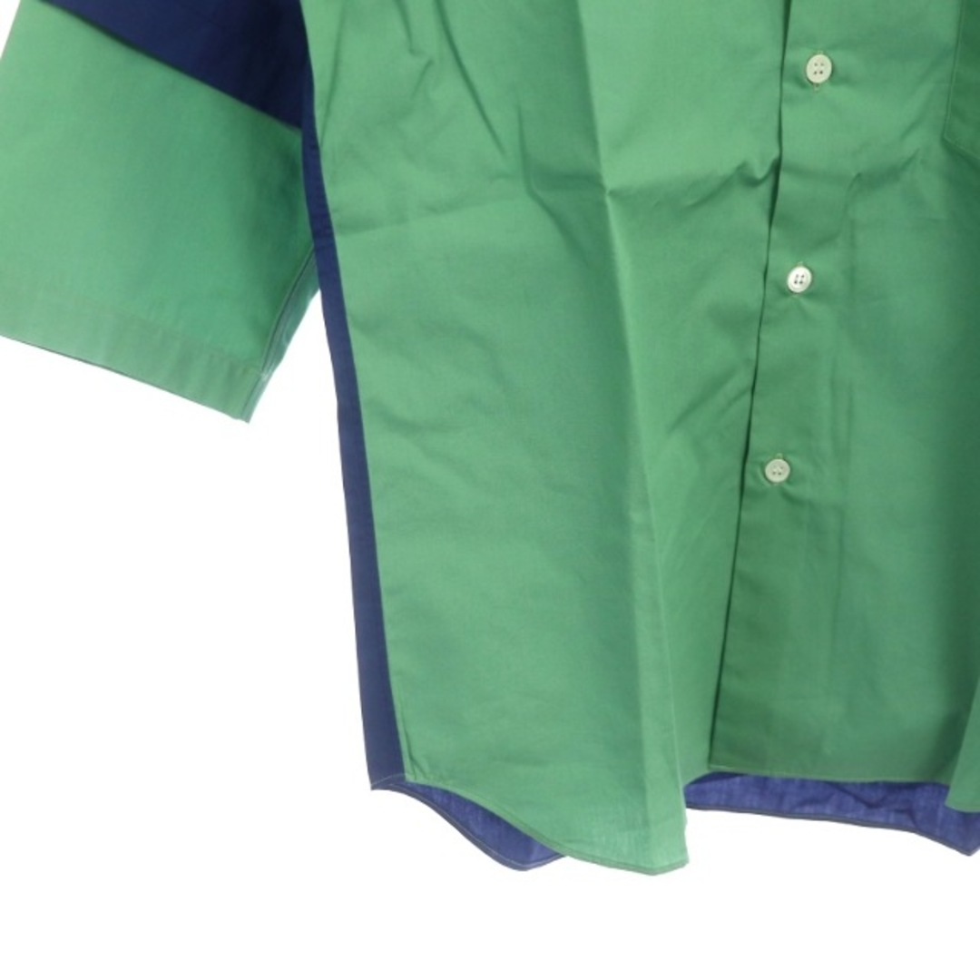 コムデギャルソンオムドゥ DEUX 21SS 胸ポケット切替シャツ 七分袖 XS メンズのトップス(シャツ)の商品写真