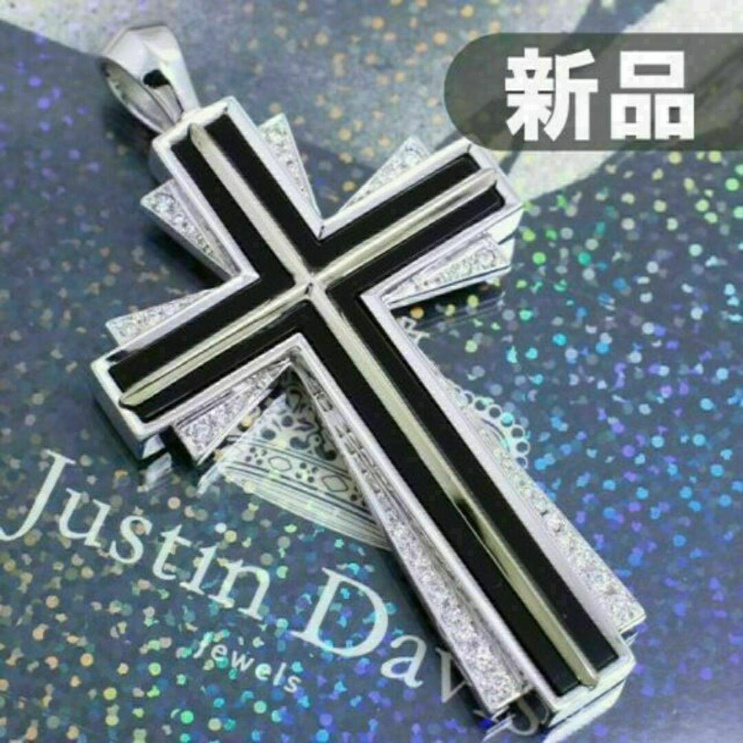 新品未使用　ジャスティンデイビス　ダイヤモンドクロスペンダント　超高級　超希少testament7ネックレス