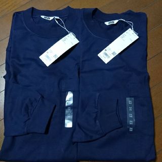 ユニクロ(UNIQLO)のユニクロ UNIQLO クルーネックTシャツ(長袖)  2枚(Tシャツ/カットソー(七分/長袖))