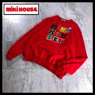 ミキハウス(mikihouse)の90s レトロ 古着 ミキハウス スウェット ワッペン 赤 メンズ M(スウェット)