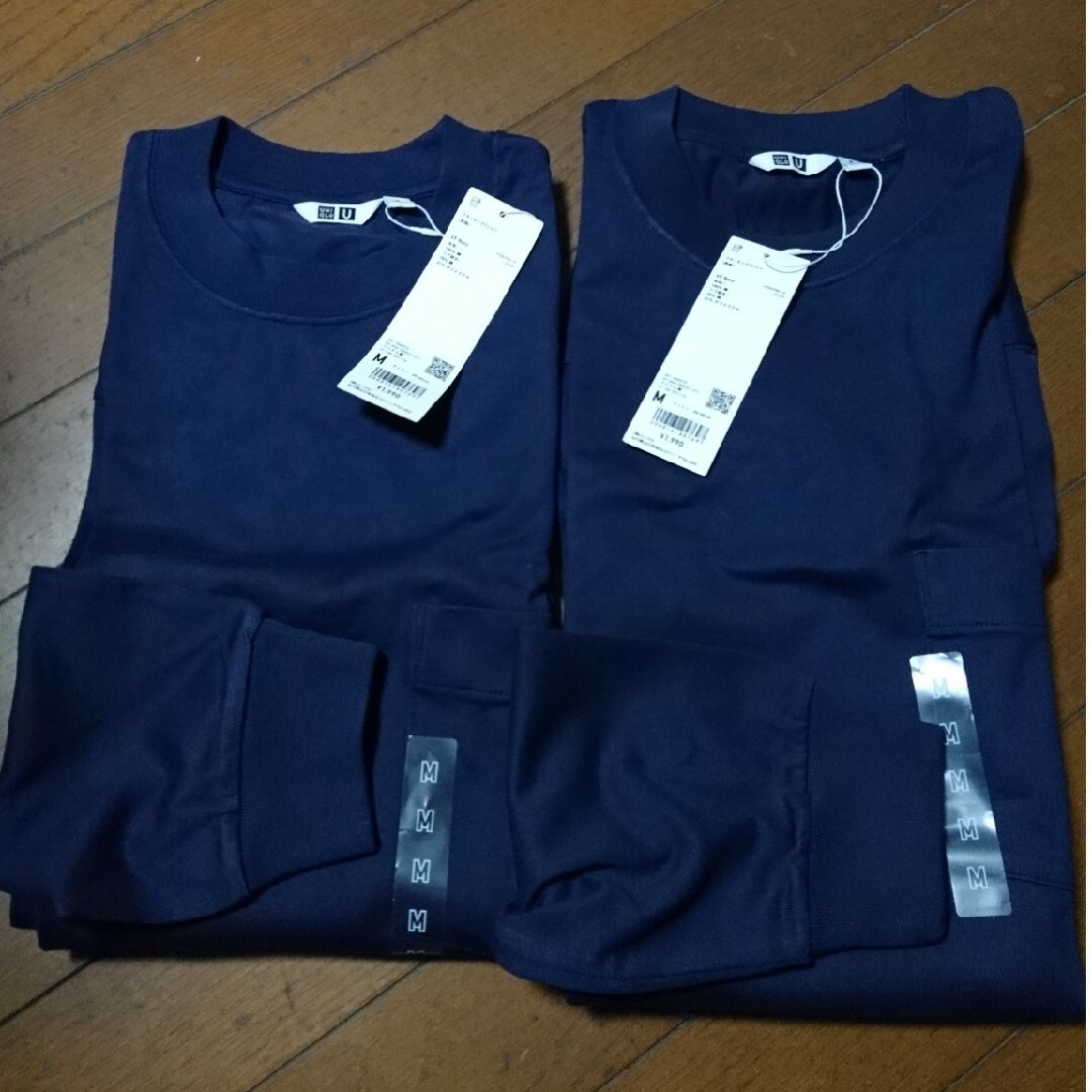 UNIQLO(ユニクロ)のユニクロ UNIQLO クルーネックTシャ(長袖)  2枚 メンズのトップス(Tシャツ/カットソー(七分/長袖))の商品写真