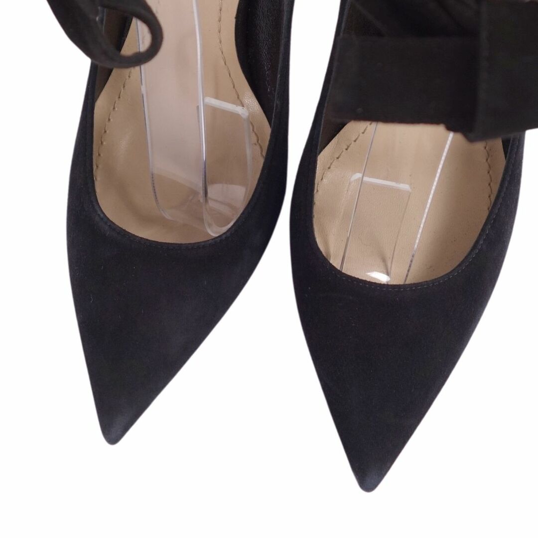 Christian Dior(クリスチャンディオール)のクリスチャンディオール Christian Dior パンプス ヒール ポインテッドトゥ スウェードレザー リボン シューズ レディース 35D(22cm相当) ブラック レディースの靴/シューズ(ハイヒール/パンプス)の商品写真