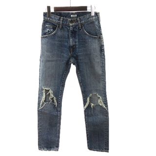 トゥデイフル(TODAYFUL)のトゥデイフル Bobs Denim クラッシュデニムパンツ ブルー 23(デニム/ジーンズ)