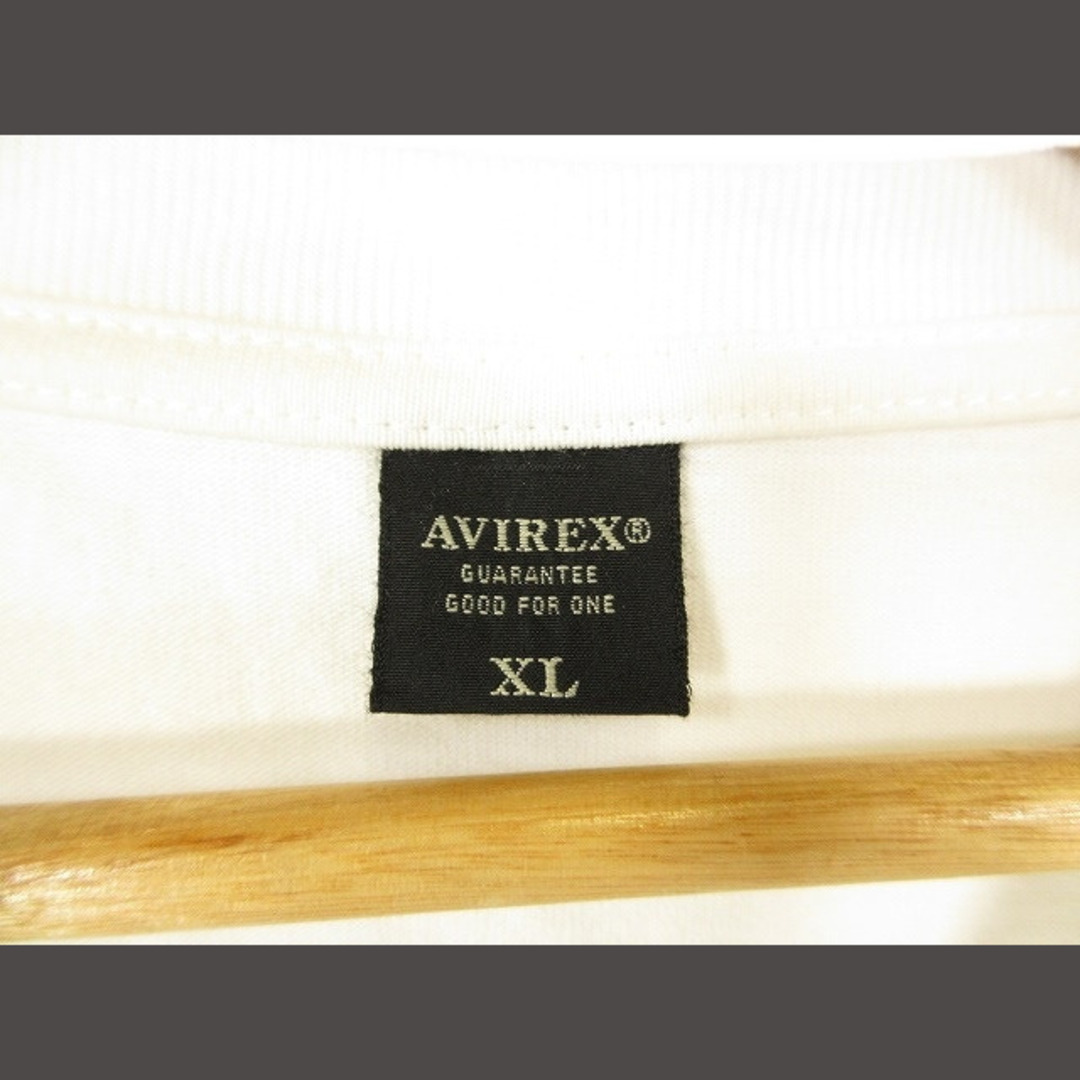 AVIREX(アヴィレックス)のAVIREX Tシャツ ロンT 丸首 長袖 プリント ホワイト 白 sizeXL メンズのトップス(ポロシャツ)の商品写真