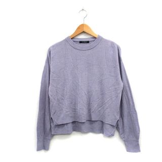 ダブルクローゼット(w closet)のダブルクローゼット w closet ニット セーター 長袖 シンプル パープル(ニット/セーター)