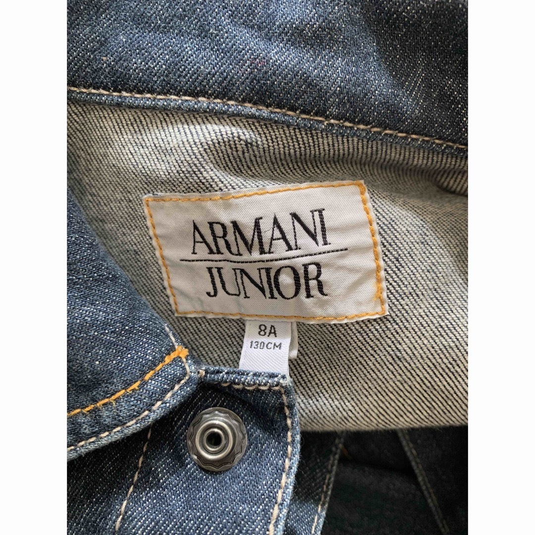 ARMANI JUNIOR(アルマーニ ジュニア)のアルマーニジュニア デニムジャケット 130cm ジージャン キッズ/ベビー/マタニティのキッズ服男の子用(90cm~)(ジャケット/上着)の商品写真