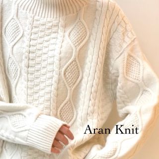 アパルトモンドゥーズィエムクラス(L'Appartement DEUXIEME CLASSE)のアパルトモン Alan Knit アラン ニット カシミヤ混 ホワイト 白(ニット/セーター)