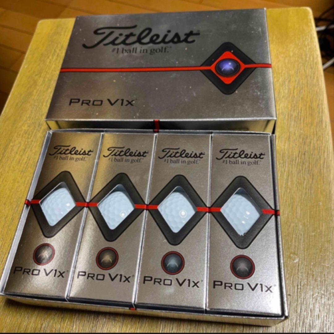 Titleist(タイトリスト)のタイトリスト PRO  V1x  1.2.3.4 RED ナンバー スポーツ/アウトドアのゴルフ(クラブ)の商品写真