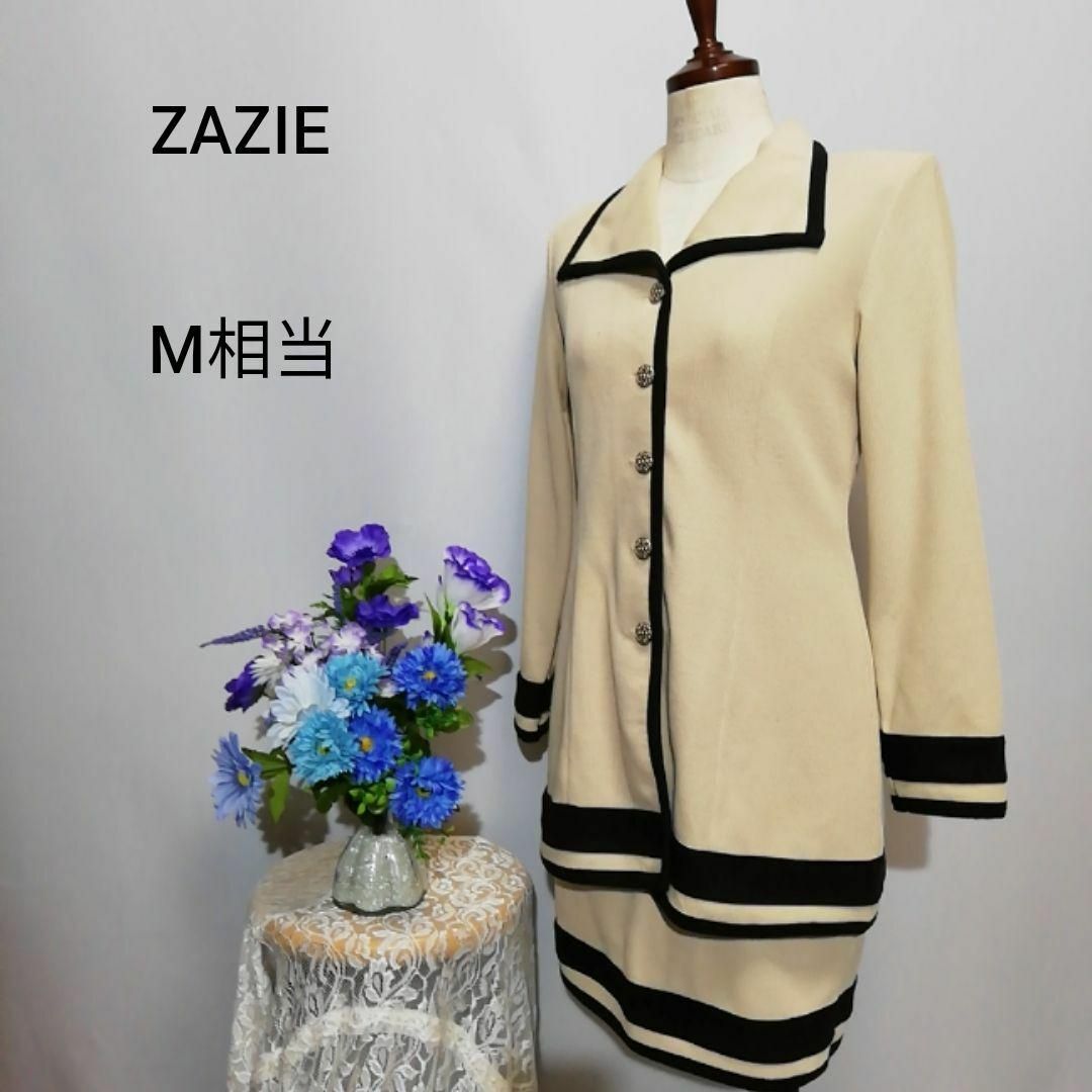 ZAZIE 極上美品 スカートスーツ М相当 ベージュ色系 - フォーマル