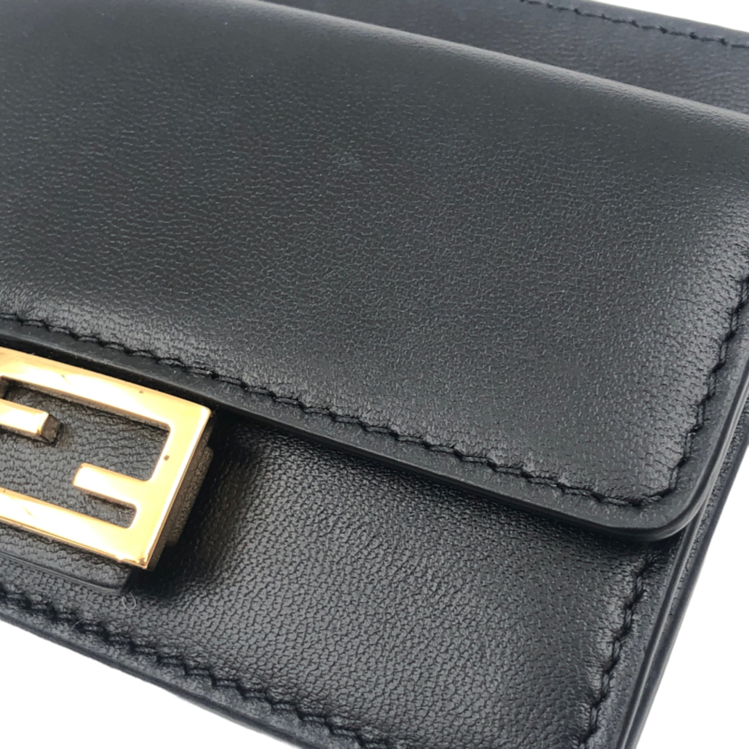 FENDI(フェンディ)の　フェンディ FENDI バゲットカードケース 8M0423 ブラック レザー レディース カードケース レディースのファッション小物(名刺入れ/定期入れ)の商品写真