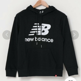 ニューバランス(New Balance)の新品 JP M newbalance hoodie US S プロ着用モデル 黒(パーカー)