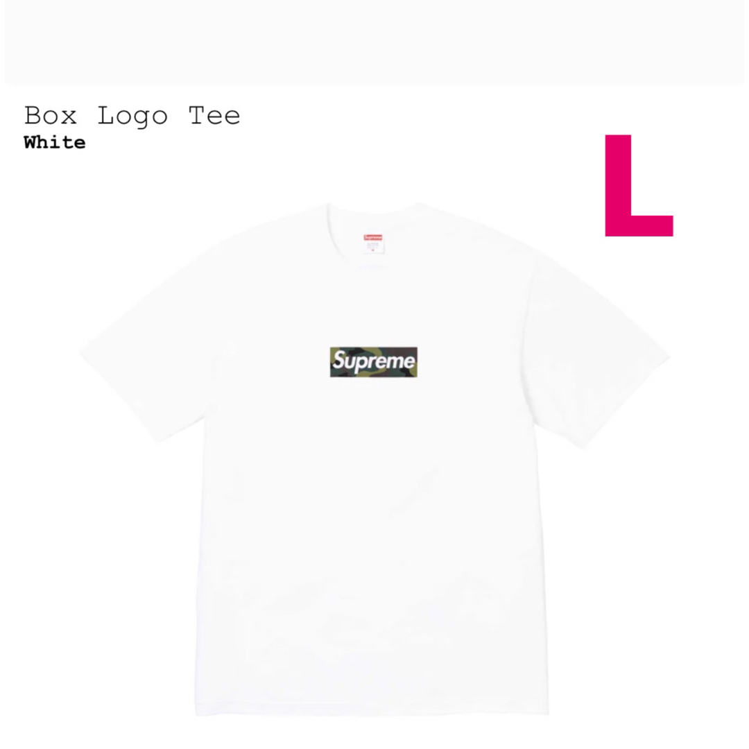 Supreme box logo tee white LTシャツ/カットソー(半袖/袖なし)