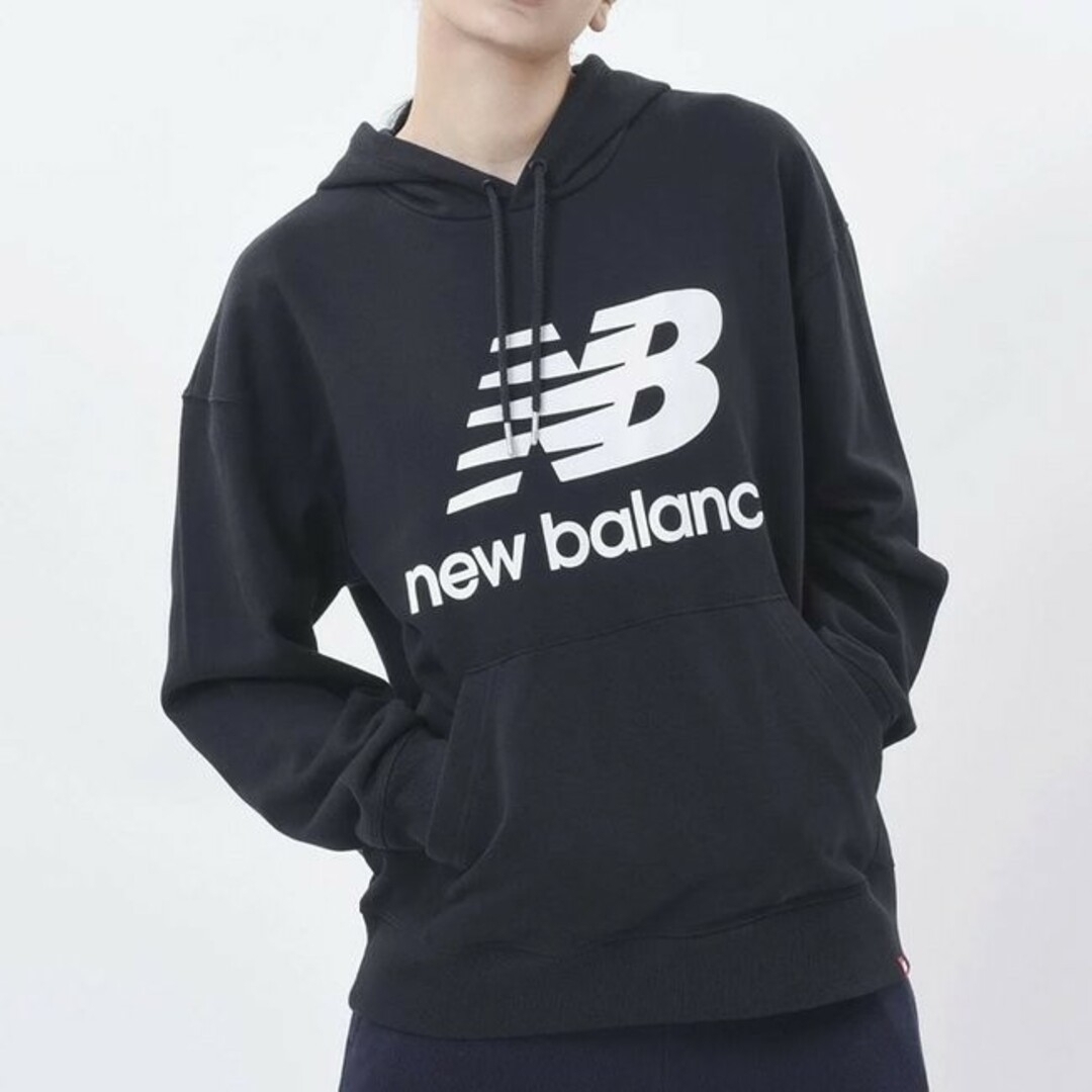 New Balance(ニューバランス)の新品 JP L newbalance hoodie US M プロ着用モデル 黒 レディースのトップス(パーカー)の商品写真