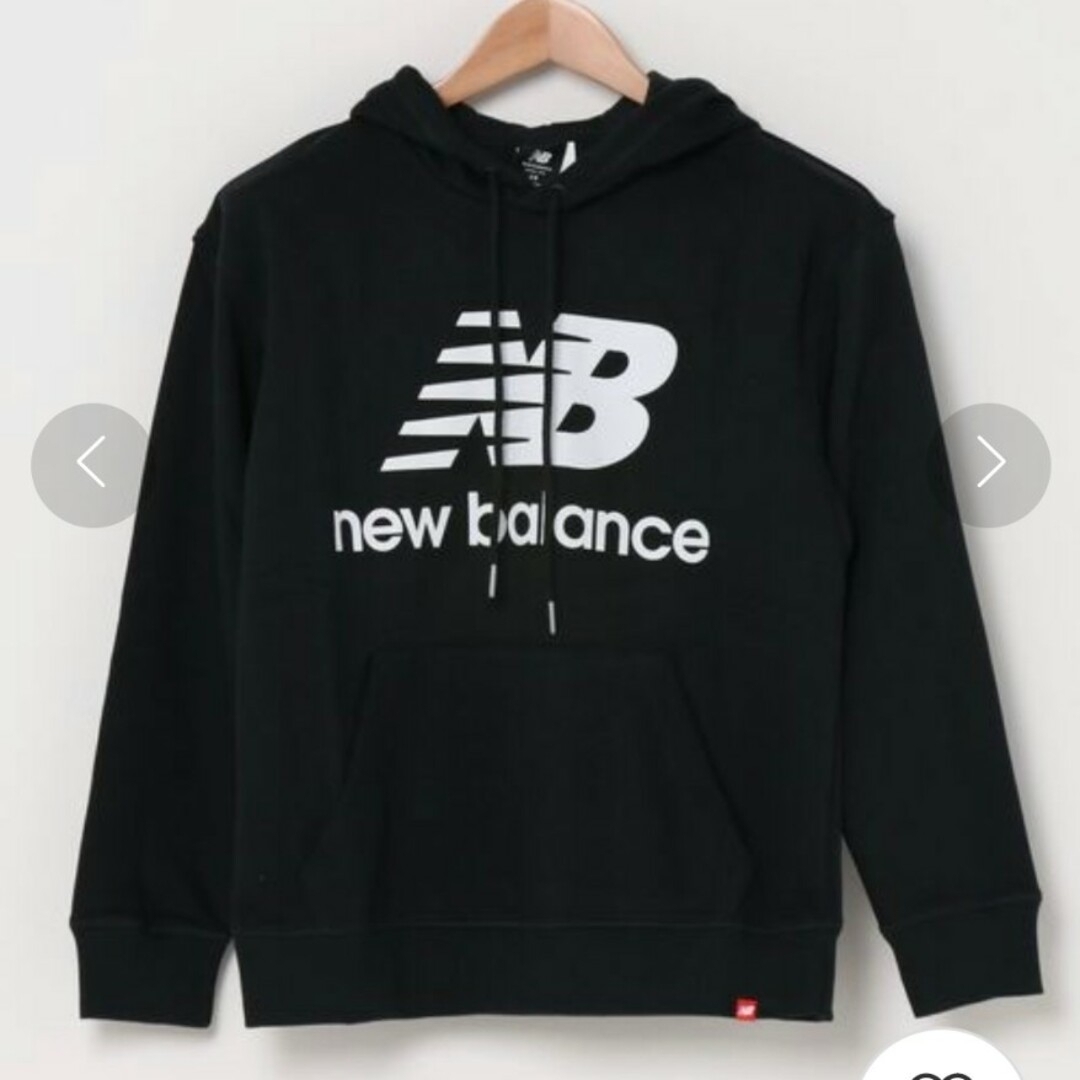 New Balance(ニューバランス)の新品 JP L newbalance hoodie US M プロ着用モデル 黒 レディースのトップス(パーカー)の商品写真