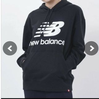 ニューバランス(New Balance)の新品 JP L newbalance hoodie US M プロ着用モデル 黒(パーカー)