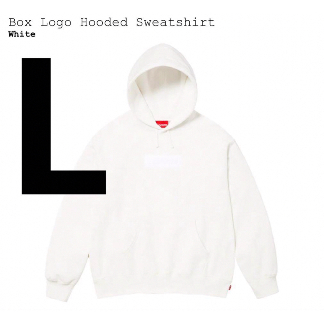 メンズSupreme Box Logo Hooded Sweatshirt White