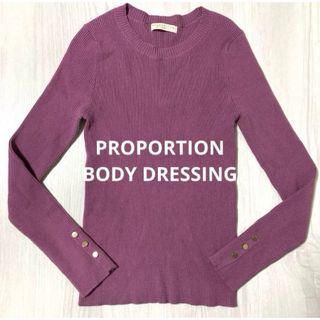 プロポーションボディドレッシング(PROPORTION BODY DRESSING)のPROPORTION BODY DRESSING スリットスリーブ リブニット(ニット/セーター)