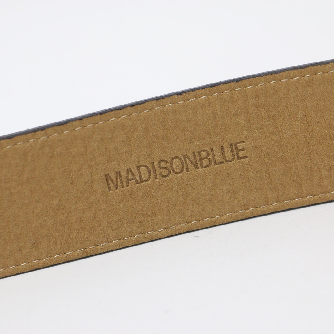 MADISONBLUE(マディソンブルー)のMADISONBLUE マディソンブルー ベルト ブラウン 34(00) レザー ロゴ BELT LEATHER レザー 牛革 23春夏 ブランド 着回し【レディース】【中古】 レディースのファッション小物(ベルト)の商品写真