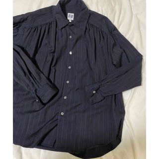 ビームスボーイ(BEAMS BOY)のAiE エーアイイー　ウールストライプペインターシャツ　19SS ネイビー(シャツ/ブラウス(長袖/七分))