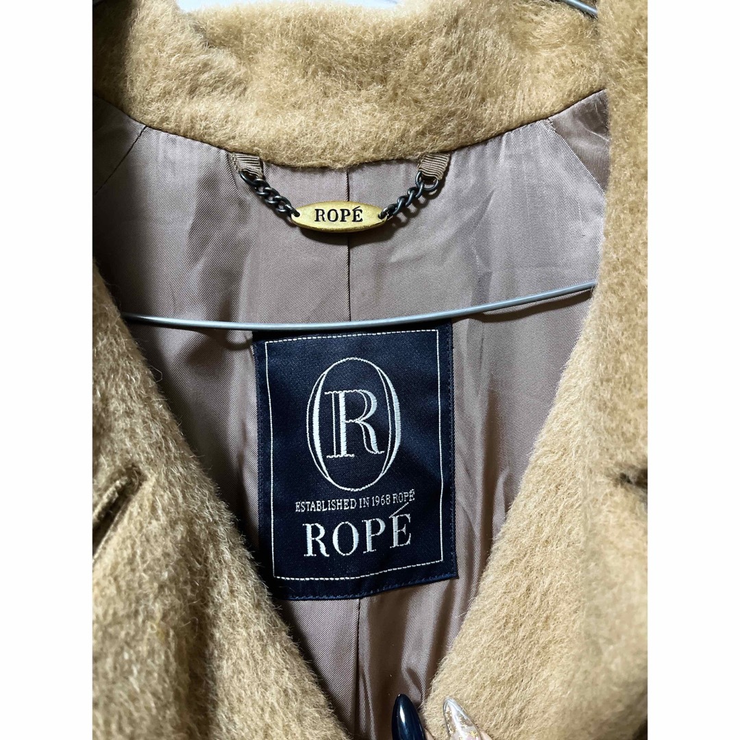 ROPE’(ロペ)のROPE Aラインコート キュプラ 9 Mサイズ ブラウン レディースのジャケット/アウター(ロングコート)の商品写真