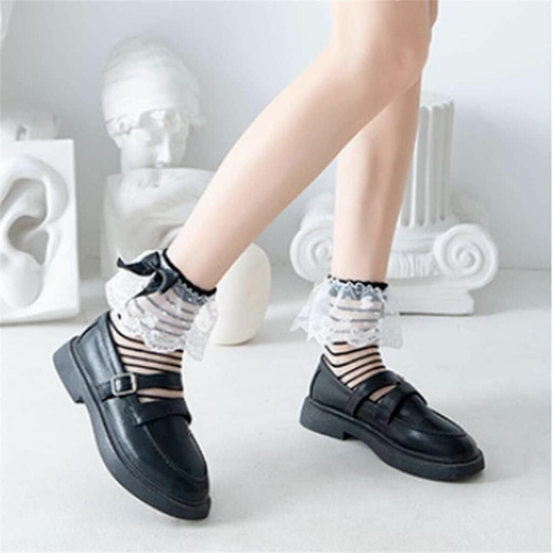 シアーソックスレースメッシュフィッシュネットクリスタルシルク靴下薄い レディースのレッグウェア(ソックス)の商品写真
