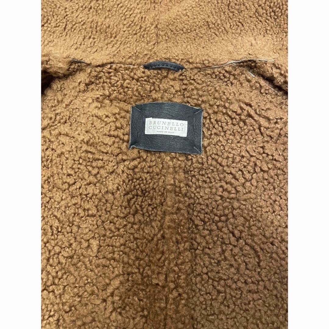 BRUNELLO CUCINELLI(ブルネロクチネリ)の［美品］ブルネロクチネリ ムートンフライトジャケット メンズのジャケット/アウター(ブルゾン)の商品写真