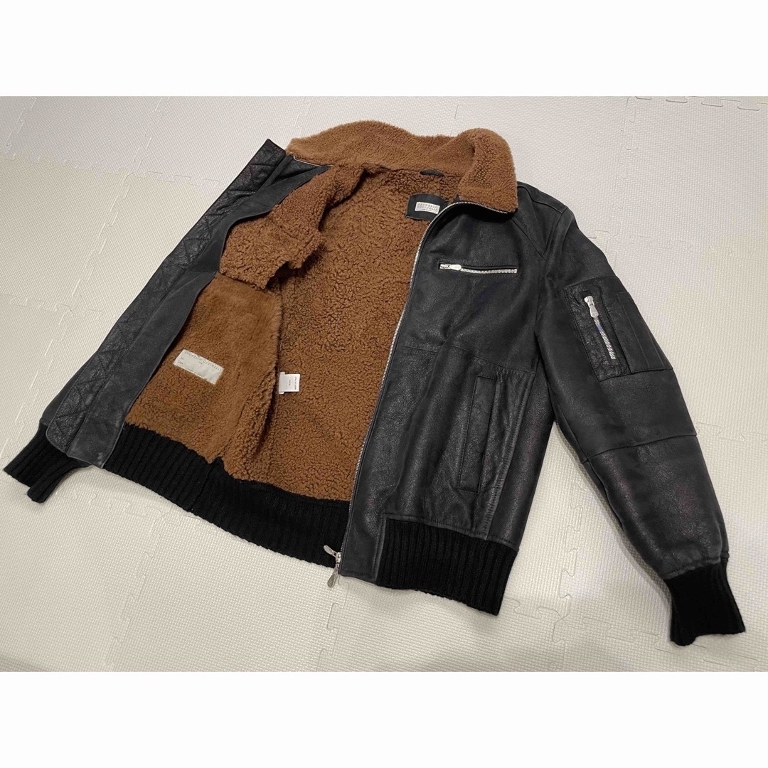 BRUNELLO CUCINELLI(ブルネロクチネリ)の［美品］ブルネロクチネリ ムートンフライトジャケット メンズのジャケット/アウター(ブルゾン)の商品写真