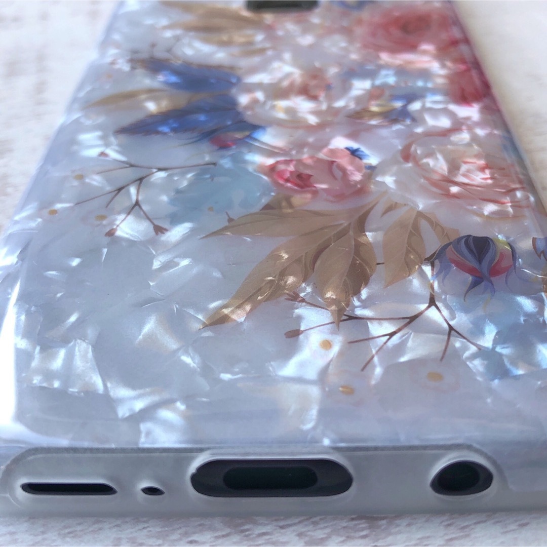 Galaxy S9 シェル風 花 ソフトケース カバー 透け感 スマホ/家電/カメラのスマホアクセサリー(Androidケース)の商品写真