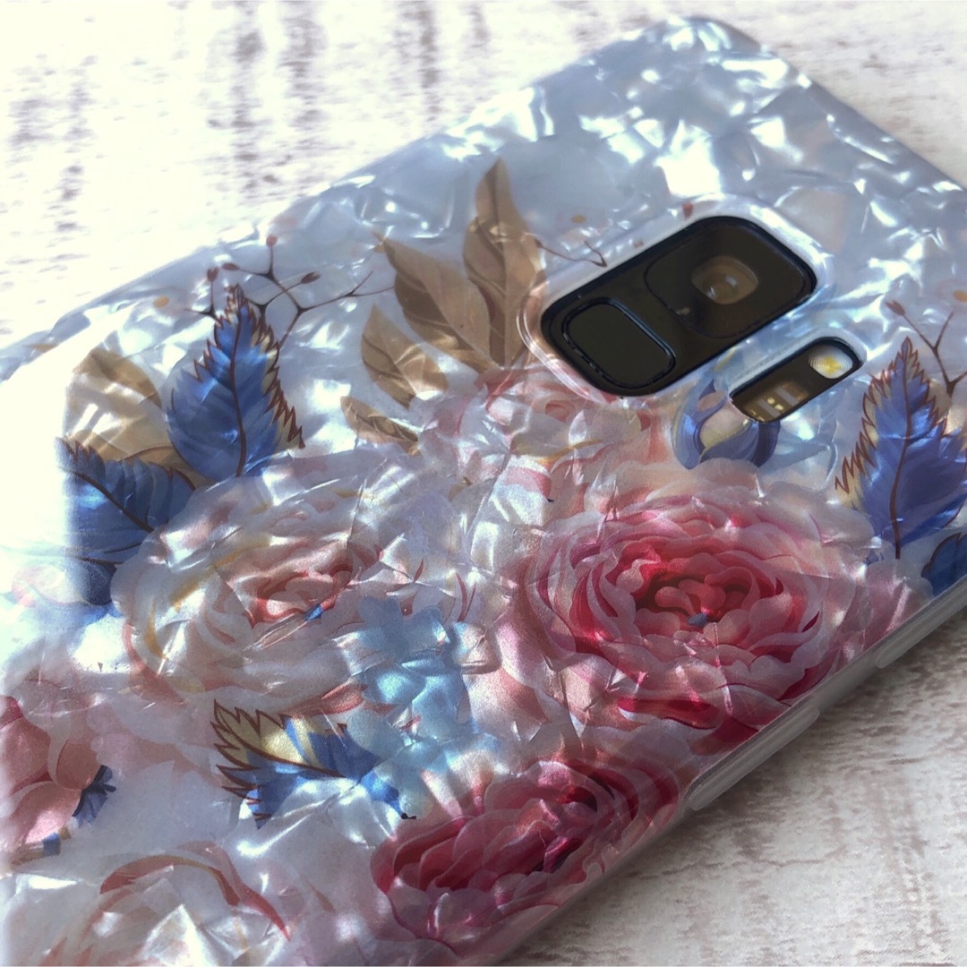 Galaxy S9 シェル風 花 ソフトケース カバー 透け感 スマホ/家電/カメラのスマホアクセサリー(Androidケース)の商品写真