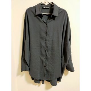 ザラ(ZARA)のZARA シフォンシャツ シャツワンピ(シャツ/ブラウス(長袖/七分))