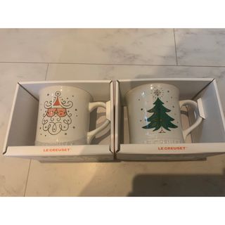 ルクルーゼ(LE CREUSET)のルクルーゼ クリスマス マグカップペアセット(収納/キッチン雑貨)