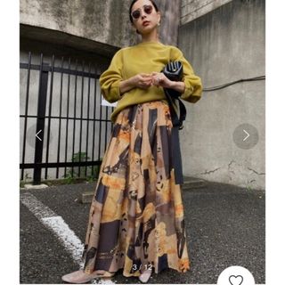 アメリヴィンテージ(Ameri VINTAGE)のAmeri VINTAGE EMILIE TUCK FLARED SKIRT S(ロングスカート)