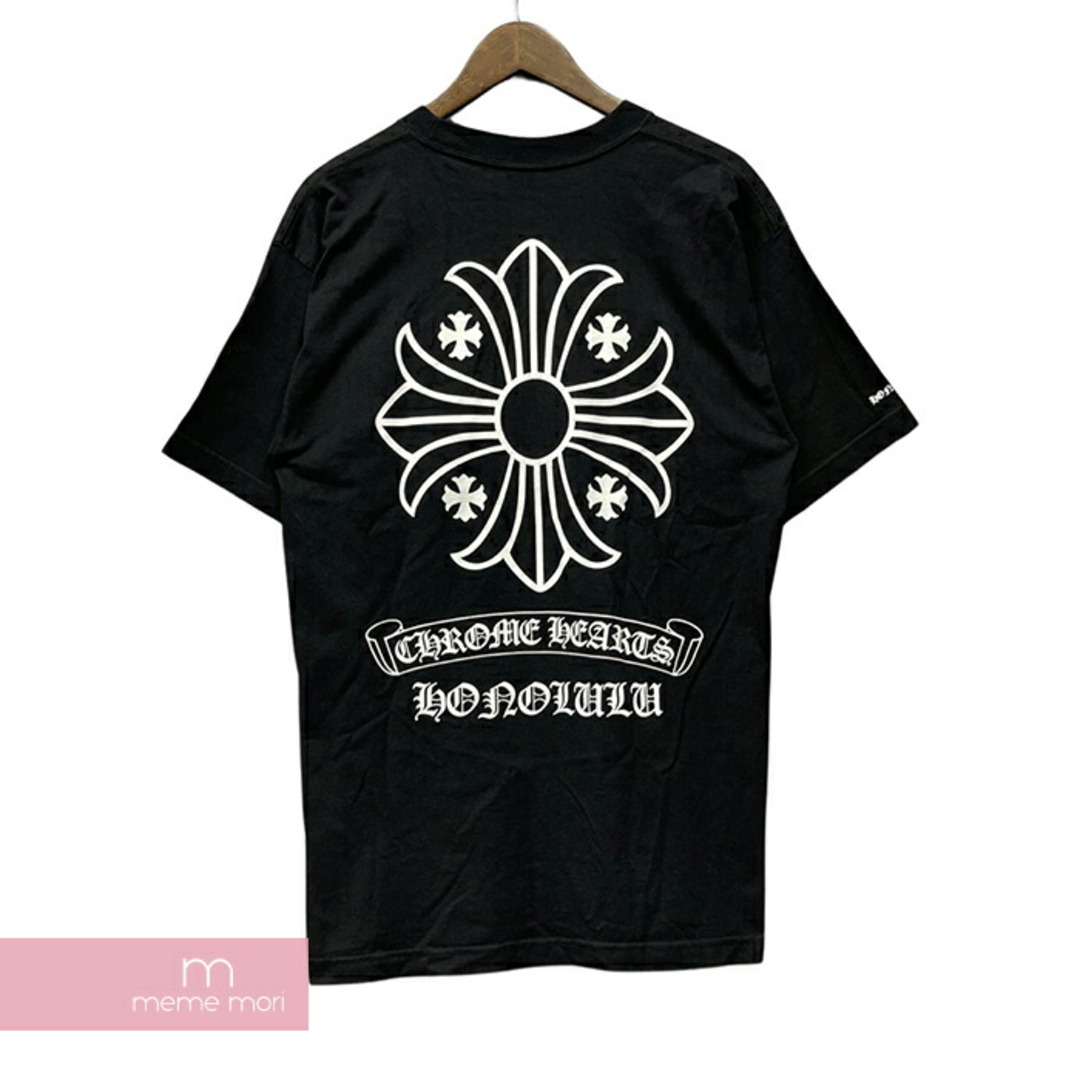 CHROME HEARTS Honolulu Back CH Plus Tee クロムハーツ ホノルルバックCHプラスTシャツ 半袖カットソー ホノルル限定 ハワイ ポケT バックプリント ブラック サイズL【231212】【-B】【me04】トップス