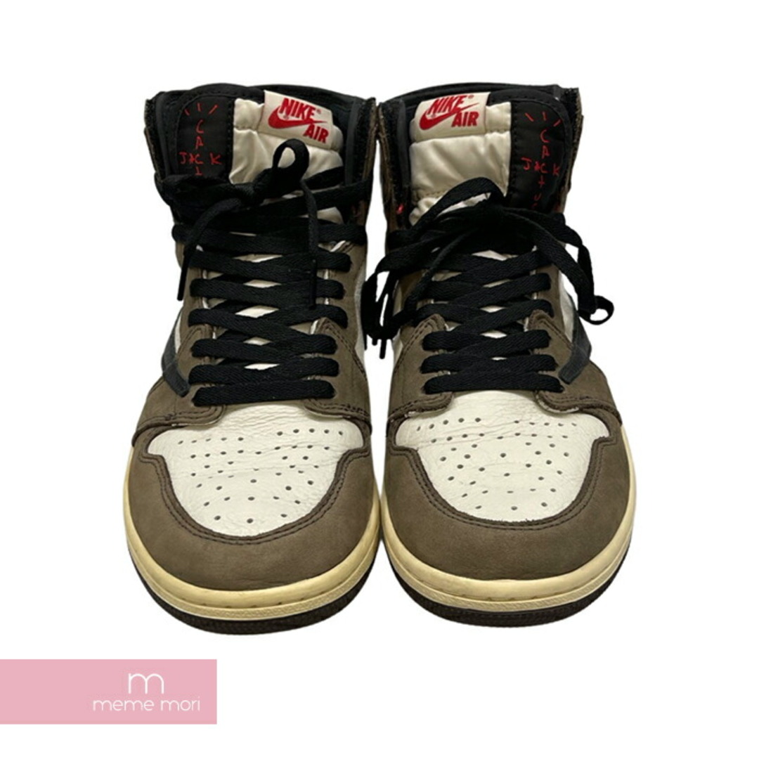 NIKE(ナイキ)のNIKE×TRAVIS SCOTT 2019SS AIR JORDAN 1 HIGH OG TS SP CD4487-100 ナイキ×トラヴィス・スコット エアジョーダン1 ハイカットスニーカー カクタスジャック ブラウン×ホワイト サイズUS10(28cm) 【231214】【中古-B】【me04】 メンズの靴/シューズ(スニーカー)の商品写真