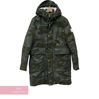 モンクレール(MONCLER)のMONCLER GAMME BLEU 2016AW GIACCONE B23914237580 13457 モンクレールガムブルー ジャコーネ ダウンコート フーデッドロングジャケット ロゴパッチ カモフラ 迷彩 グレー×カーキオリーブ サイズ1【231215】【中古-B】【me04】(その他)